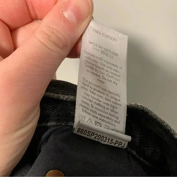 PacSun ultra high rise slim black jeans  button fly - Picture 6 of 7